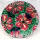 POOLE POTTERY STUDIO PINK FLOWERS 35cm SHALLOW BOWL by JANICE TCHALENKO